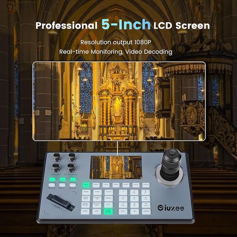 30X Optical Zoom PTZ Camera Kit 8X Digital Zoom AI Auto Tracking USB HDMI SDI IP Live Streaming Camera with LCD Screen Preview 4D Joystick PTZ Controller for Church Education Sport Events in Kuwait