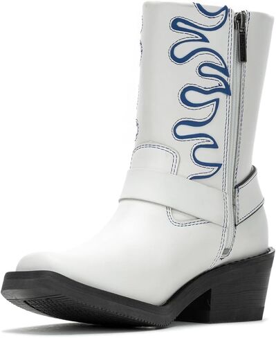 Harley-Davidson Women's Korsen 8-in White Motorcycle Harness Boots D87293 in Kuwait