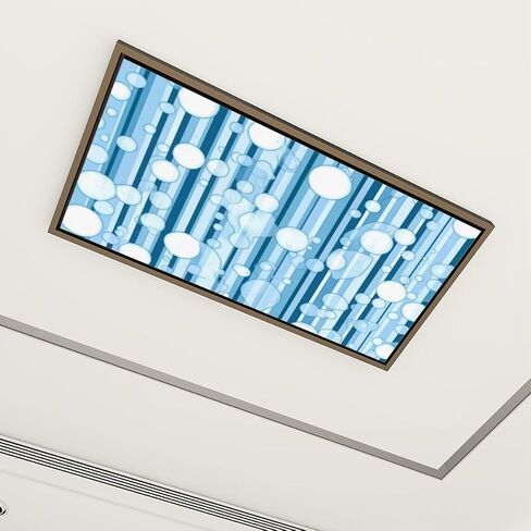 4 Pack Fluorescent Light Covers for Ceiling Lights Seamless pattern shark fish jellyfish Cute baby print for textiles Decorative Magnetic Fluorescent Covers for Classroom Office Home 2x4 ft in Saudi Arabia