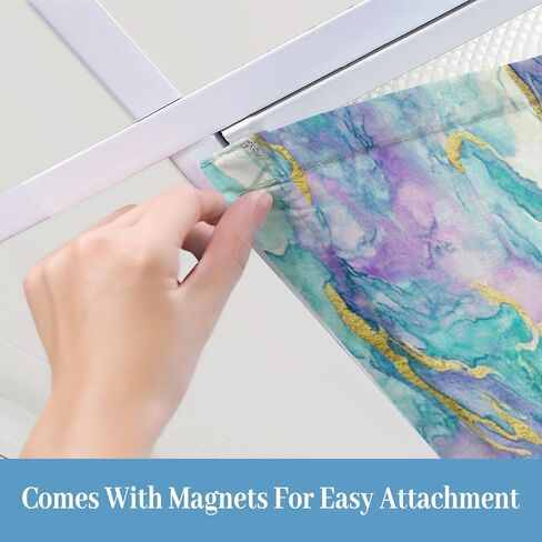 4 أغطية ضوء الفلورسنت لأضواء السقف نمط غير سلس الشعاب المرجانية قناديل البحر قوس قزح مسطح على غرار الطفل أغطية الفلورسنت مغناطيسية لمكتب الفصل الدراسي 2x4 قدم in Kuwait