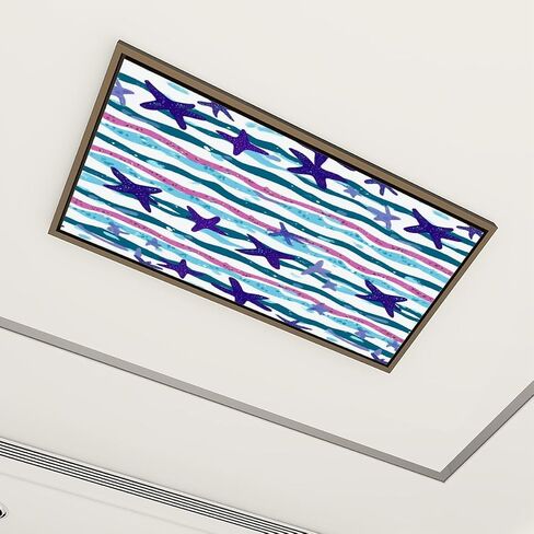 6 Pack Fluorescent Light Covers for Ceiling Lights Seamless cartoon little whale sailor pattern Baby print Decorative Magnetic Fluorescent Covers for Classroom Office Home 2x4 ft in Saudi Arabia