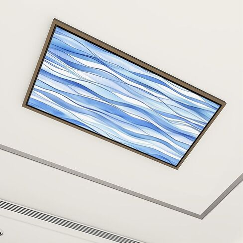 6 Pack Fluorescent Light Covers for Ceiling Lights Ocean seamless cute fish pattern for fabrics linens kids clothes print Decorative Magnetic Fluorescent Covers for Classroom Office Home 2x4 ft in Saudi Arabia