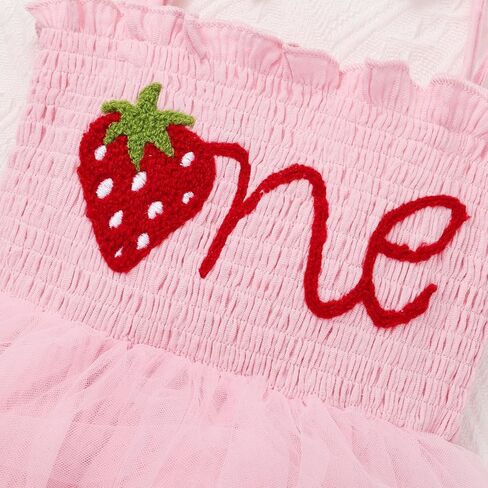 Baby Girl 1st Birthday Clothes One Year Old Girl Embroidery Tulle Dress Sleeveless Romper Bodysuit Cake Smash Outfit in Saudi Arabia