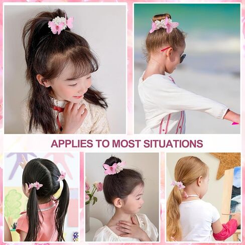 2pcs فراشة الشعر لؤلؤة العلاقات للبنات طفل طفل صغير أبيض ملحقات شعر لؤلؤة بؤلؤة لطيف علاقات الشعر مع الفراشة الزرقاء الفراشة بونتيك الشعر in Kuwait