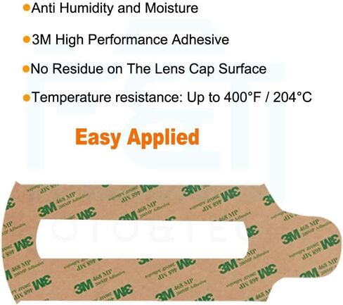 Foto & Tech Premium 2 Pack 72mm Leather Leather Logo Cut Out Camera Lens Cap Holder Consh With 3M متوافق مع عدسة Fujifilm Camera FLCP-72 in Kuwait