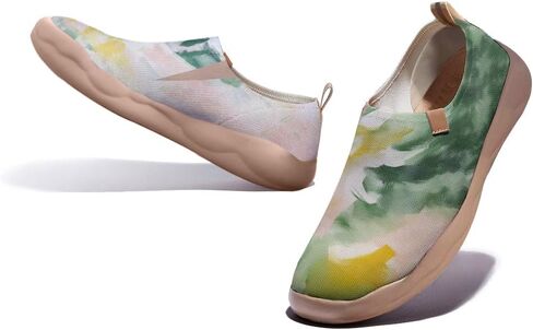 Women Vintage Floral Slip On Travel Shoes Ultra Lightweight Comfort Loafers Summer Breathable Walking Footwear in Saudi Arabia