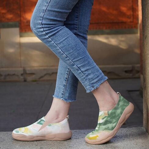 Women Vintage Floral Slip On Travel Shoes Ultra Lightweight Comfort Loafers Summer Breathable Walking Footwear in Saudi Arabia