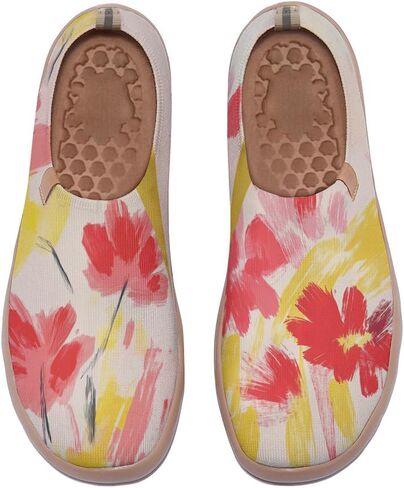 Women Vintage Floral Slip On Travel Shoes Ultra Lightweight Comfort Loafers Summer Breathable Walking Footwear in Saudi Arabia