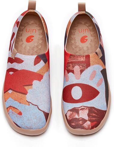 UIN Women's Art Painted Travel Shoes Slip On Casual Knit Loafers Lightweight Comfort Fashion Sneaker Constellation Toledo Ⅰ in Saudi Arabia