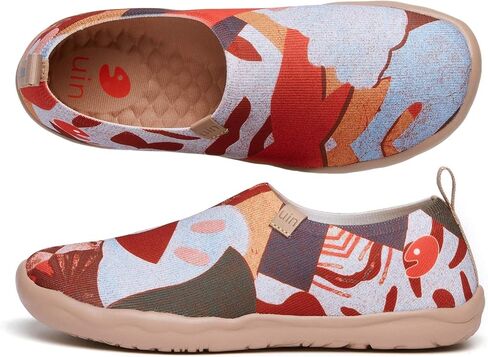UIN Women's Art Painted Travel Shoes Slip On Casual Knit Loafers Lightweight Comfort Fashion Sneaker Constellation Toledo Ⅰ in Saudi Arabia