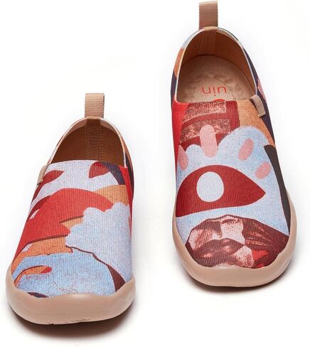 UIN Women's Art Painted Travel Shoes Slip On Casual Knit Loafers Lightweight Comfort Fashion Sneaker Constellation Toledo Ⅰ in Saudi Arabia