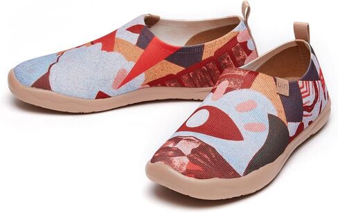 UIN Women's Art Painted Travel Shoes Slip On Casual Knit Loafers Lightweight Comfort Fashion Sneaker Constellation Toledo Ⅰ in Saudi Arabia