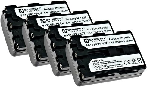 Synergy Digital Camcorder Batteries, Compatible with Sakar CB-50M, BP-50MCL, CB-FM50 Camcorder Batteries (li-ion, 7.4V, 1500 mAh), Set of 2 in Saudi Arabia