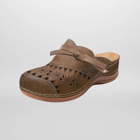 Clogs for Women 2025 Summer Comfortable Wedge Sandals Breathable Hollow Out Closed Toe Slip On Slippers Beach Arch Support Outdoor Slippers Round Platform Shoes in Saudi Arabia
