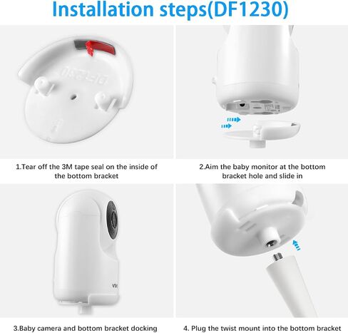 Clamp Baby Monitor Mount for VTech Advanced HQ Max Baby Monitor Camera (White) in Kuwait