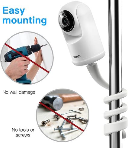 Clamp Baby Monitor Mount for VTech Advanced HQ Max Baby Monitor Camera (White) in Kuwait