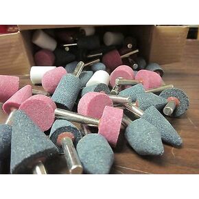 50pc GIT INDUSTRIAL TOOL MOUNTED GRINDING STONE ASSORTMENT BITS 1/4" DRILL MSA50