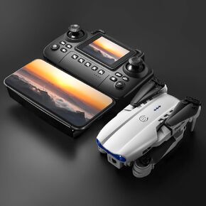ikaufen E99 Drone Single camera, Camera for Adults RC Drone With 4K HD Dual Camera WiFi FPV Foldable Quadcopter Aircraft +1 Battery (E99 No Screen Control Black)