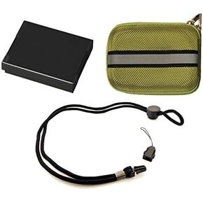 Stuff I Need Package for Olympus Stylus SZ-14 Digital Camera - Includes: Li-50B High Capacity Replacement Battery + Deluxe Hard Shell Padded Case + Neck Strap