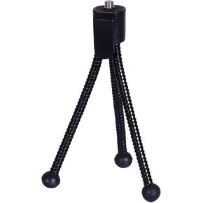 JacobsParts 4" Flexible Compact Mini Table Top Tripod with Adjustable Legs for Small Cameras Webcams