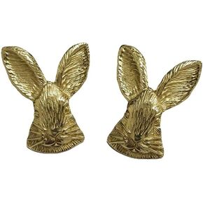 Bunny Knob And Handle Gold Rabbit Handle Nordic Drawer Handle Children's Cabinet Door Knob Furniture Pull Decor Hook| | - - (Color: Beige)