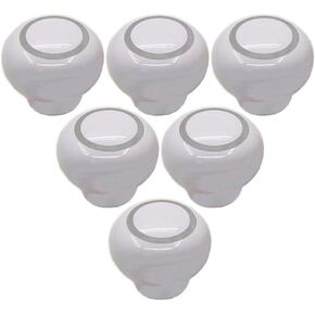 Bar Pulls,Knobs,Bow Pull Handle，6 pcs Wardrobe Knob Round Single Hole European Ceramic Cabinet Furniture Knobs Cartoon Kitchen Handle Drawer/Box Knobs Handle(Bronze Backplate)