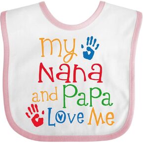 inktastic my nana و papa أحبني حبيبي مريلة