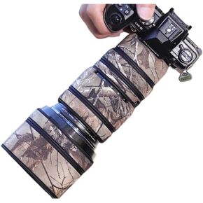 CHASING BIRDS Camouflage Waterproof Lens Coat for Olympus 40-150mm F2.8 PRO Rainproof Lens Protective Cover (Withered Leaf Camouflage, with 1.4X and 2.0X TC)