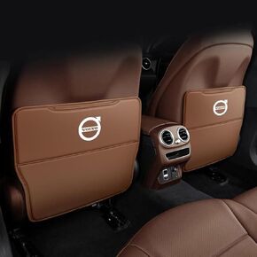 مخصص 2PCS حصير حصيرة الركلة الخلفية لفيولفو XC60 2015-2017 ، واقي مقعد خلفي للسيارات مع حقيبة تخزين ، وملحقات للسيارات الداخلية ، D-Red