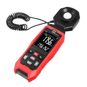 LCD Digital Illuminance Meter TA632A Handheld Illuminance Meter 0-200000 Lux Light Meter Digital Illuminator Handheld Ambient Temperature Measuring Instrument