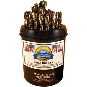 Drill Hog 29 Pc COBALT M42 HSSCO Drill Bit Set Drill Index