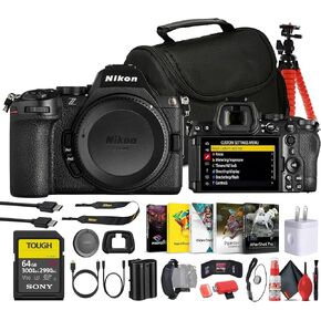 Nikon Z5 II Full-Frame Mirrorless Camera | 24.5MP, EXPEED 7 Processor, 4K UHD Video, 7.5-Stop VR | Ideal for Photography and Videography Enthusiasts (1680) + 64GB Card + Camera Bag + More (Renewed)