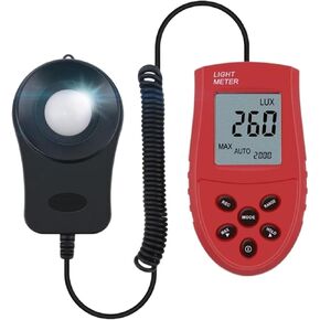 Photographic Light Meters 200,000 Digital Light Meter Luxmeter Lux/FC Meters Luminometer Photometer Light Meter 3 Range for Plants Aquarium Light Tester