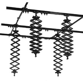 118" x158" Studio Rail Lighting System with 43-200cm Pantograph Studio Lighting Support Rail System Kit for Studio Pantograph Smallpox Rail Track Kit (5 Tracks + 5 Pantographes)