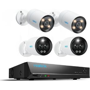 REOLINK RLC-81MA Dual View PoE Camera, IP Security Camera System, CX410-2K PoE Security Camera Outdoor with F1.0 Aperture, 2xRLC-81MA and 2X CX410 Bundle 1x RLN8-410 NVR