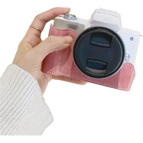 Protective PU Leather Half Cemara Case Base with Plushie Interior and Tripod Mount Easy Access