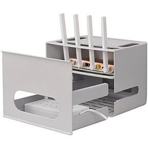 Router Storage Box，WiFi Router Bracket Set-top Storage Wall-Mounted Shelf Bracket Router Storage Box Home and Office WiFi Router Adjustable Cable Box Games，Gray-29 * 21 * 20cm