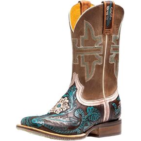 Tin Haul Western Boots Womens Lone Flower Brown 14-021-0007-1455 BR
