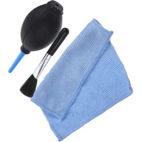 Vaguelly Camera Lens Air Blower Pump Silicone Dust Cleaner with Cleaning Cloth Brush Compact Durable Design for Easy Lens Sensor Cleaning for Cameras LCD Screens More