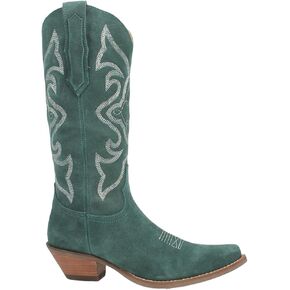 Dingo Womens Out West Embroidered Snip Toe Casual Boots Mid Calf Mid Heel 2-3" - Black