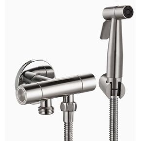 HandheldSprayer for Toilet Stainless Steel Baby Cloth Diaper Sprayer Brushed Portable Hand Held ToiletSprayer Head withHose and Bracket, for Feminine Wash,A(B)