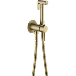 HandheldSprayer for Toilet Brass Baby Cloth Diaper Sprayer for Hot and Cold Water Portable Hand Held ToiletSprayer Head, withHose, for Feminine Wash, Pet Washing,Chrome(Gun Gray)
