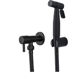 HandheldSprayer for Toilet Portable Baby Cloth Diaper Sprayer Black Stainless Steel Hand Held ToiletSprayer Head withHose for Feminine Wash, Easy to Install