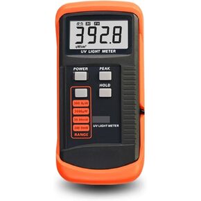 Photographic Light Meters Ultraviolet Radiation Instrument,Lux Meter Test UVA and UVB Intensity Irradiance Meter Ultraviolet Radiation Detector for Plants Aquarium Light Tester