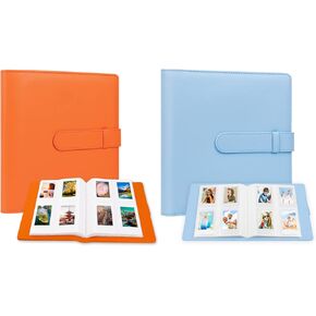 2 Pcs 256 Photos Album for Fujifilm Instax Mini Camera/Polaroid 2"x3" Pictures, 2x3 Photo Album Book for Fujifilm Instax Mini 11 9 90 70 40 8 Instant Camera, Polaroid Snap PIC-300 Z2300 Camera
