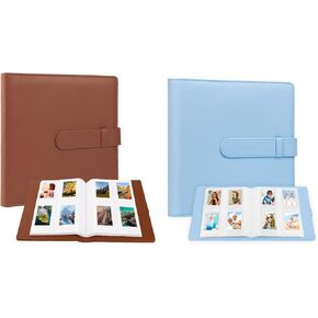 2 Pcs 256 Photos Album for Fujifilm Instax Mini Camera/Polaroid 2"x3" Pictures, 2x3 Photo Album Book for Fujifilm Instax Mini 11 9 90 70 40 8 Instant Camera, Polaroid Snap PIC-300 Z2300 Camera