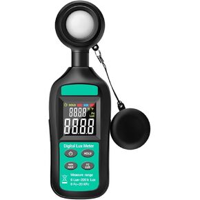 Photographic Light Meters Luxmeter Digital Light Meter 200K Lux Meter Photometer Uv Meter UV Radiometer Handheld Illuminometer Photometer for Plants Aquarium Light Tester