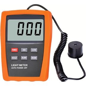 Photographic Light Meters LCD Digital Lux Meter 10-200000 Cd/m2 Light Meter Linear UV Brightness Detector for Eye CRT TV LED Screen Data Hold for Plants Aquarium Light Tester