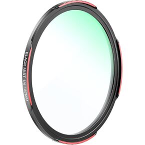 TELESIN 67mm 1/4 Black Mist Filter, DSLR Camera Lens, Multi-Layer Nano-Coated Glass, AR&AF Coating, Soft Highlights, Cinematic Look, Water & Fingerprint Protection, for Smartphone Mounts