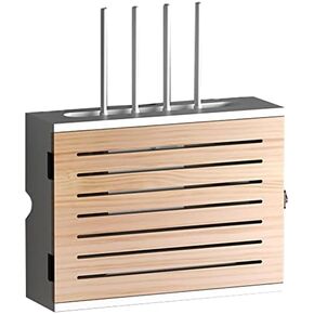 Router Storage Box,Wireless WiFi Wall Storage Box with Seamless Nails Decorative Storage Rack for Bedroom, Living Room Stands(B)